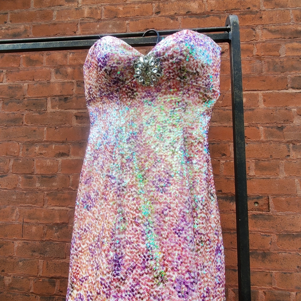Jovani Sequin Mermaid Dress sz 12 - Picture 14 of 15